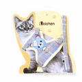 Top quality custom multicolor adjustable cartoon cat harness